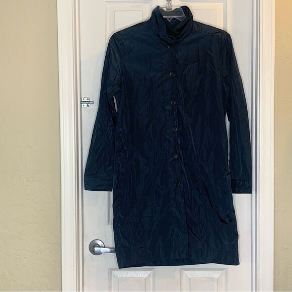 Nuala x Puma Lightweight Raincoat Trench Coat Blue Size Large - Picture 1 of 13